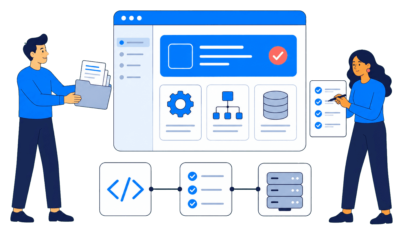 A delivery team builds, tests, deploys and documents one complete software product.
